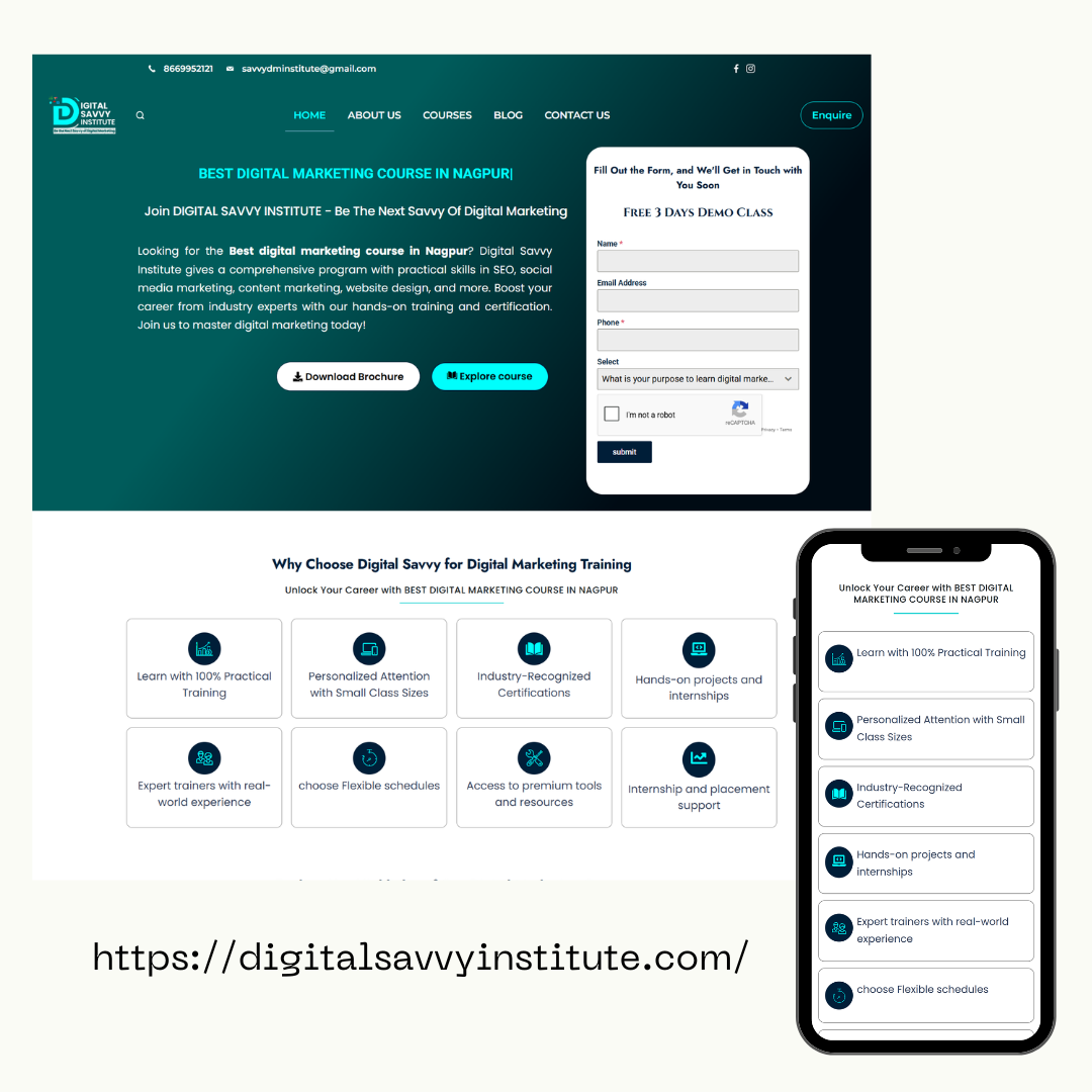 Digital Savvy Institute Website