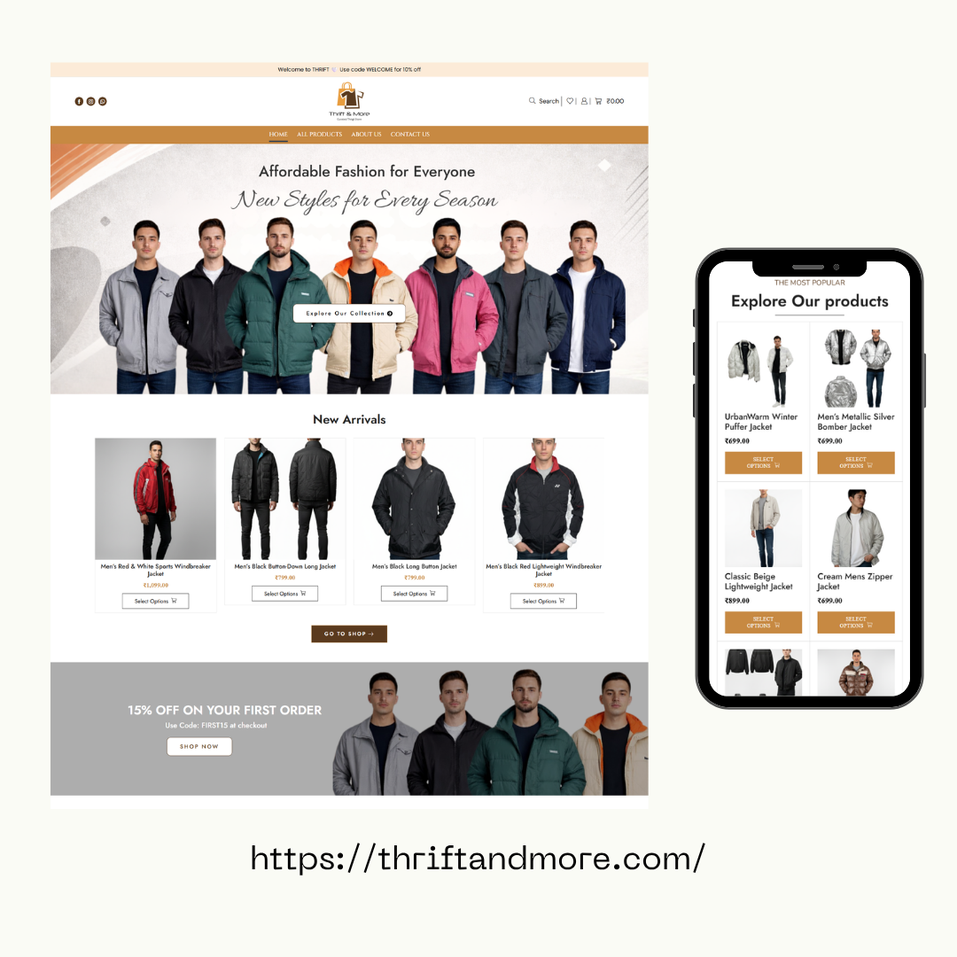 Thrift & More E-commerce Website
