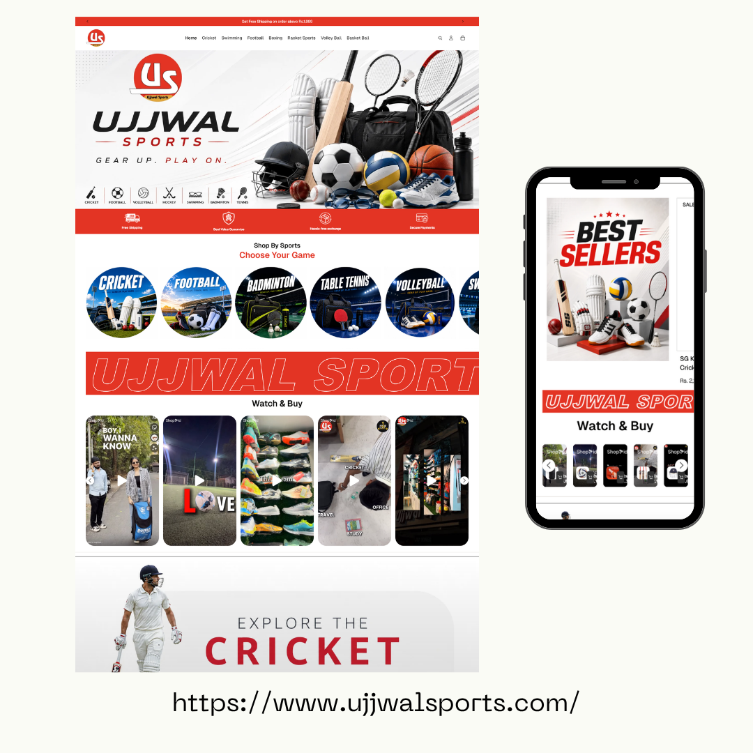 Ujjwal Sports E-commerce Website