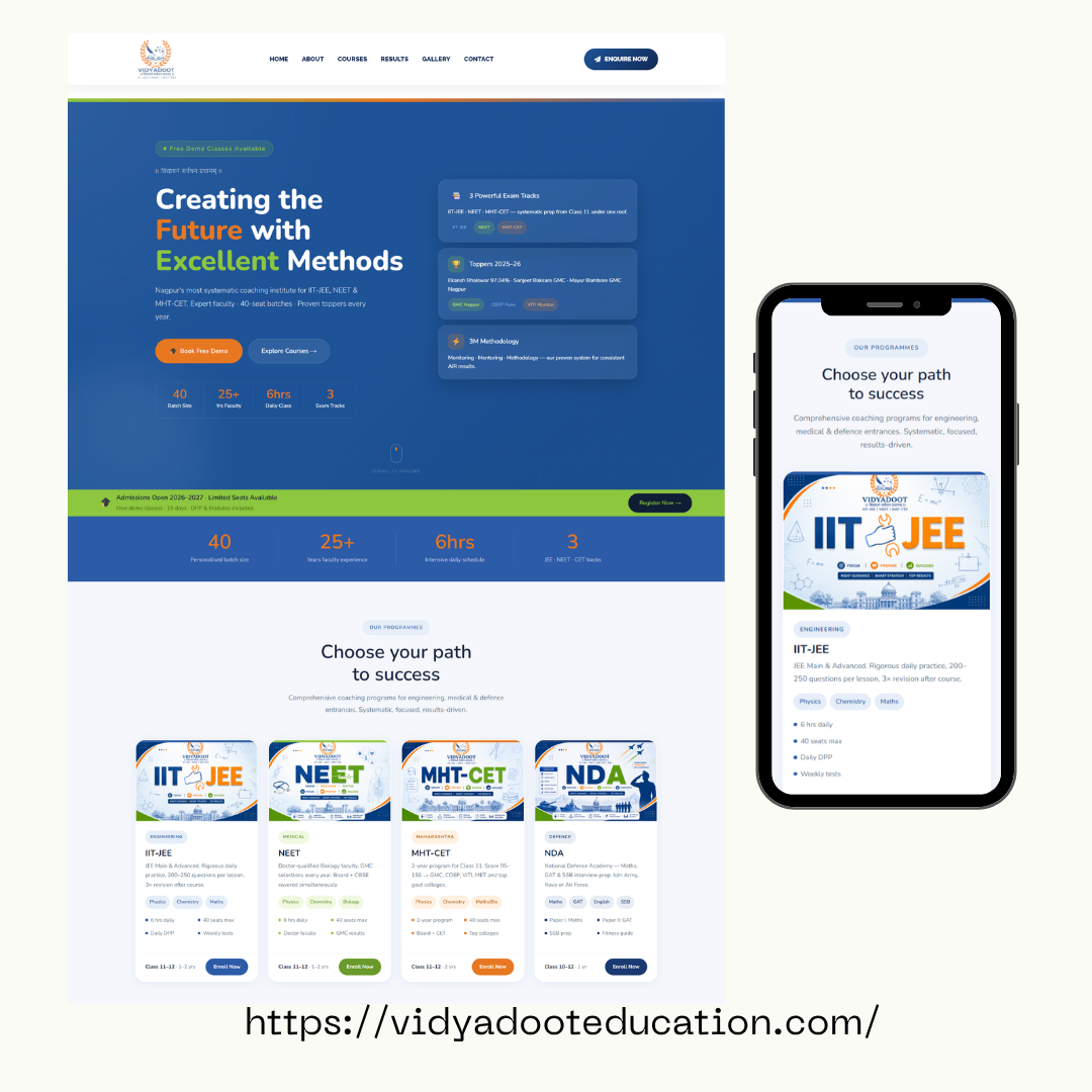 Vidyadoot Career Institute Website