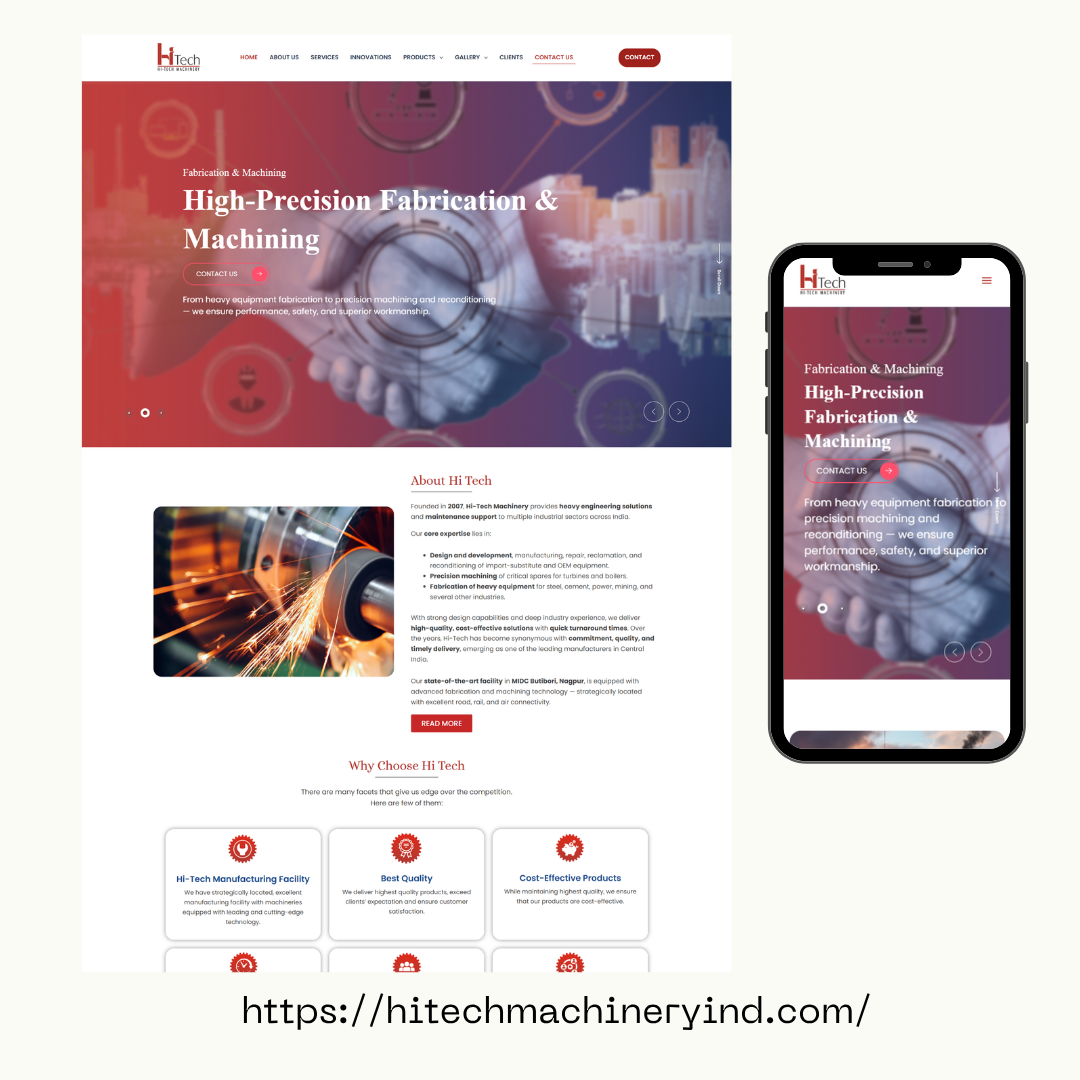 Hi-Tech Machinery Website